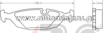 Τακάκια BMW   36489, 13.0460-7036.2, 13.0460-7047.2, 571300B, 571300B-AS, 571557B, 34211154398, 34211156744, 34211158323, 34211158912, 34311154398, 34321154398, 0986461111, 0986466751, LP442, FCP296S, FDB296, FSL296, TAR296, 571557J, 571300J, 571300J-AS, 571557J, 101592, JQ101592, 196, MDB1239, FD412, FD412A, FD412N, T0307, T0412, T0412-ECO, 0155.00, BLF789, BP244, 2155, 2155.00, 438181, GDB299, GBP699M, GBP699AF, 540425, 598103